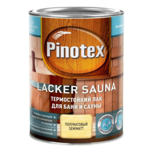 Лак для бани и сауны Pinotex Lacker Sauna термостойкий 1 л
