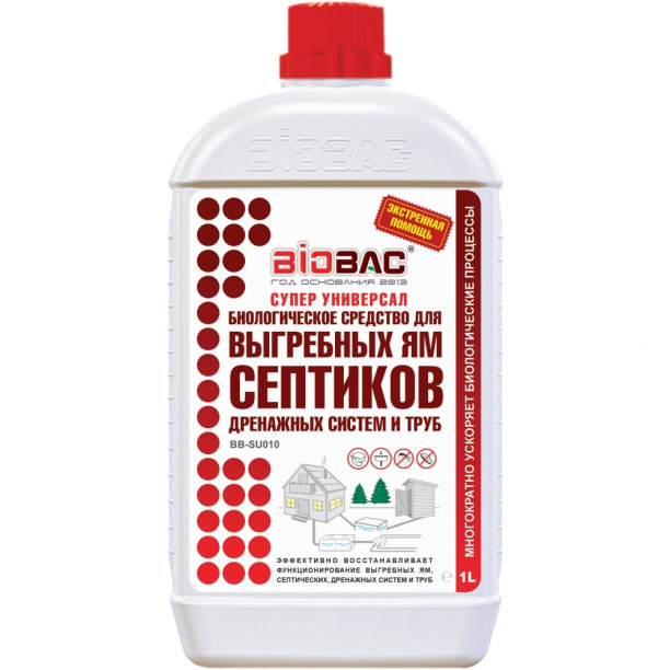 Средство для выгребных ям и септиков BIOBAC BB-SU010 1 л от магазина ЛесКонПром.ру