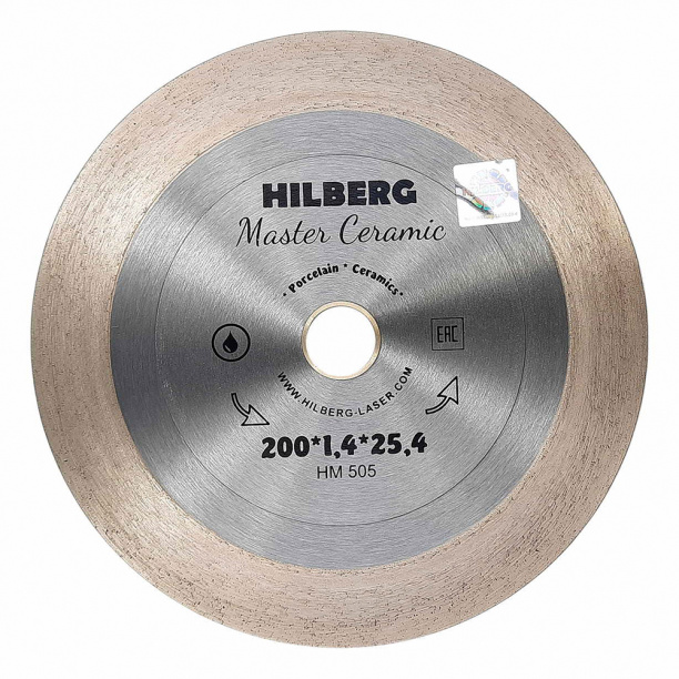 Диск алмазный по керамограниту Hilberg Master Ceramic рез под 45° 200x1,4x25,4 мм от магазина ЛесКонПром.ру