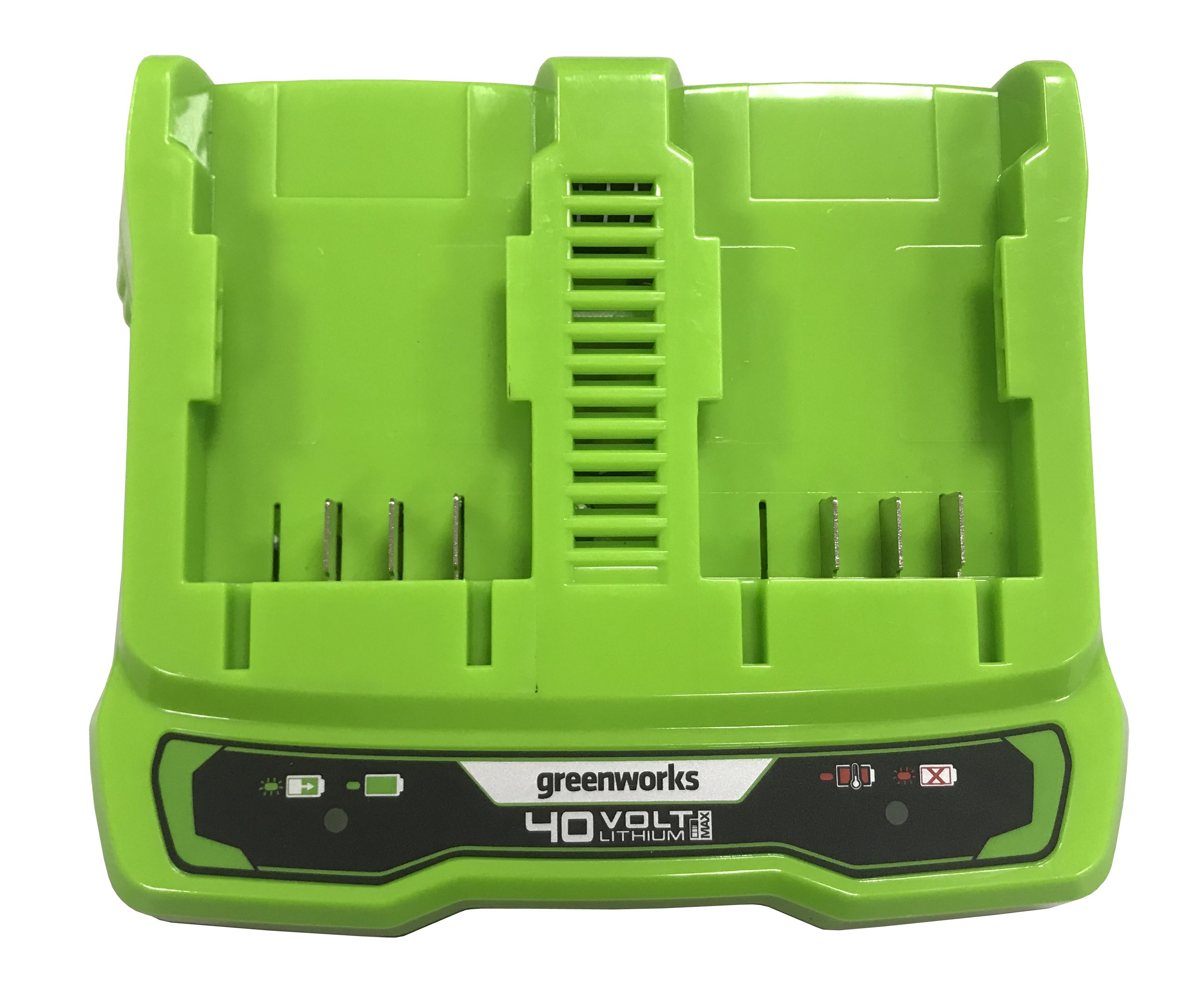 Аккумулятор с USB разъемом Greenworks G40USB2 40V (2 А/ч) + Зарядное устройство на 2 слота Greenworks G40UC2 40V (2 A) от магазина ЛесКонПром.ру