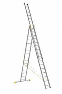 Лестница алюминиевая трехсекционная профессиональная Алюмет 3x16 арт. Р3 9316