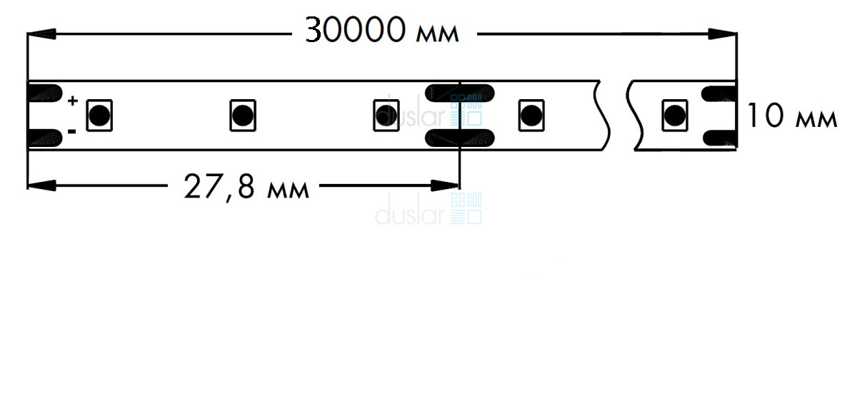 Светодиодная лента MECCANO шириной 10 мм, длина 30 м, свет – холодный (6000K), 108 led/м,12 V, 11,8W L&S Italy от магазина ЛесКонПром.ру