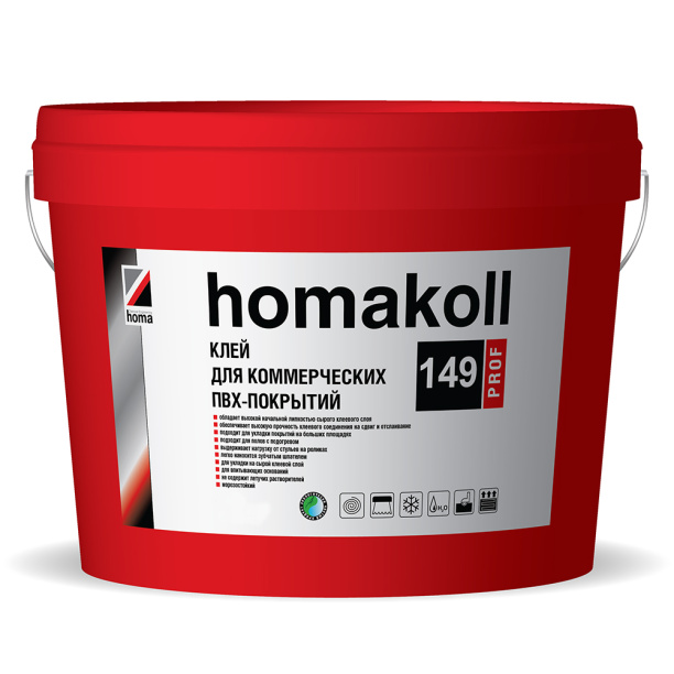 Клей для коммерческих ПВХ-покрытий homakoll 149 Prof 12 кг от магазина ЛесКонПром.ру