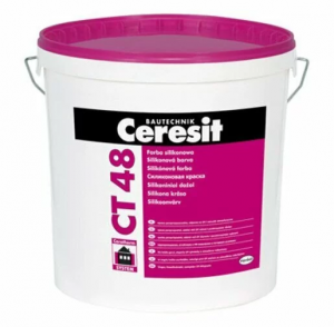 Краска водно-дисперсионная силиконовая фасадная Ceresit CT 48 15 л