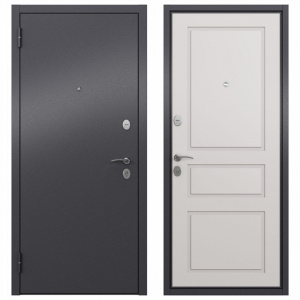 Дверь входная металлическая Роялти 2050х960х60 мм левая Графит/Белый софт