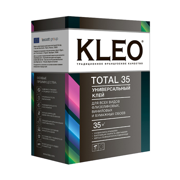 Клей обойный универсальный KLEO Total 35, 250 г от магазина ЛесКонПром.ру