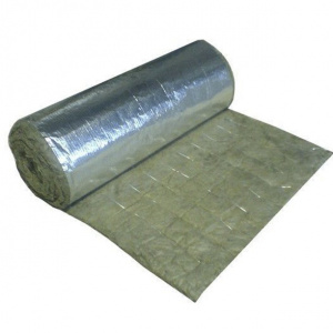 Теплоизоляционный базальтовый материал фольгированный 5000х1200х5 мм 6 м2