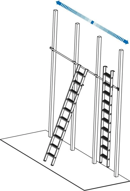 Лестница алюминиевая односекционная KRAUSE STABILO 10 ступ, две пары крюков от магазина ЛесКонПром.ру