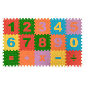 Коврик-пазл детский Математика 15 деталей 25х25 см