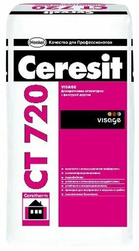 Штукатурка полимерная Ceresit CT 720 Visage декоративная с фактурой Дерево 25 кг от магазина ЛесКонПром.ру