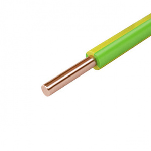 Провод твердый ПВ-1 (ПуВ) 1х4 мм желто-зеленый ГОСТ