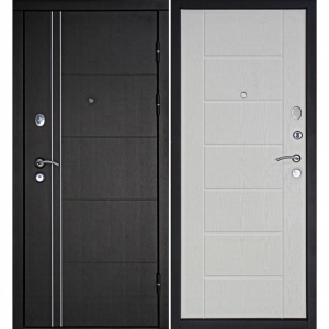 Дверь входная металлическая Тепло-Люкс дуб беленый 2050х960х102 мм правая