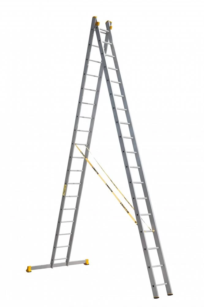 Лестница алюминиевая двухсекционная профессиональная Алюмет 2x18 арт. P2 9218 от магазина ЛесКонПром.ру