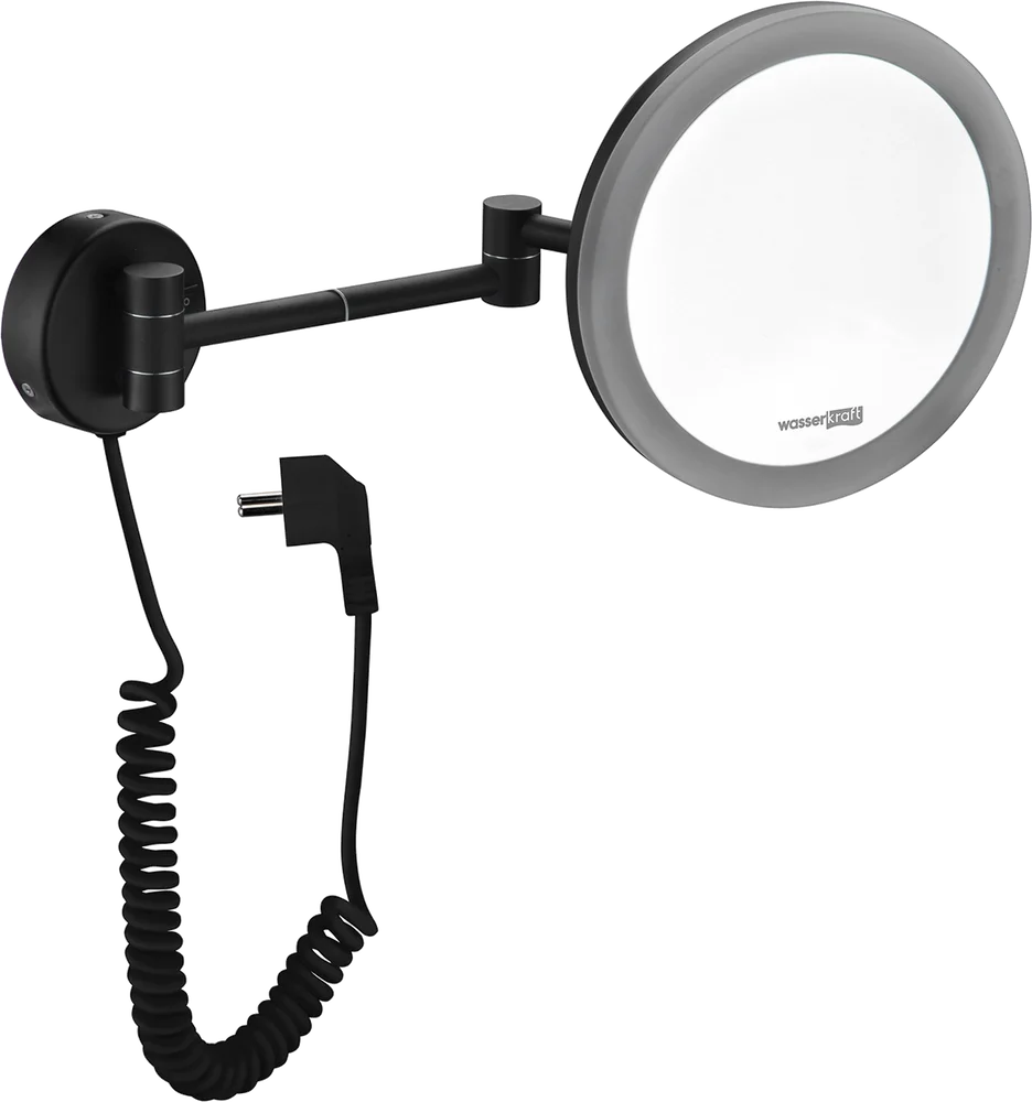Косметическое зеркало Wasserkraft K-1004Black с подсветкой от магазина ЛесКонПром.ру