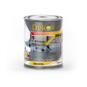 Эмаль для бетонных полов Dekor алкидно-уретановая белая 0,8 кг