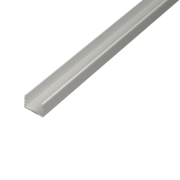 Профиль U-образный алюминиевый серебро 12,9x10х2000 мм толщина 1,5 мм от магазина ЛесКонПром.ру