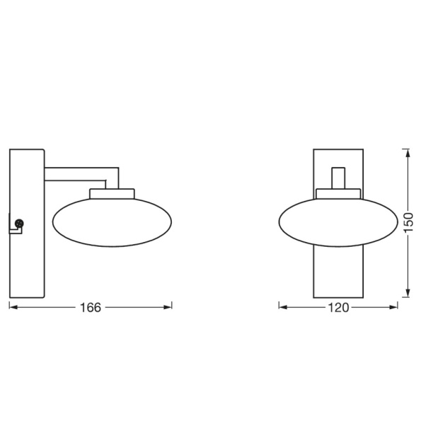 Бра настенное для ванной комнаты Ledvance-Osram Элипс 7 Вт LED IP44 Wi-Fi-Алиса от магазина ЛесКонПром.ру