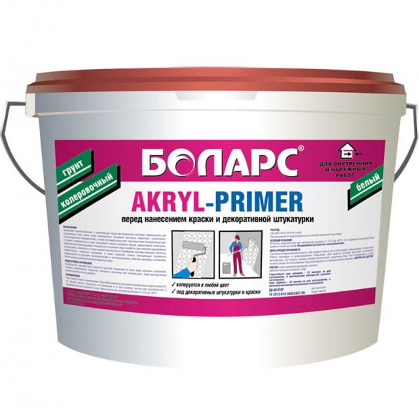 Грунт Боларс Acryl-Primer, 10 л от магазина ЛесКонПром.ру