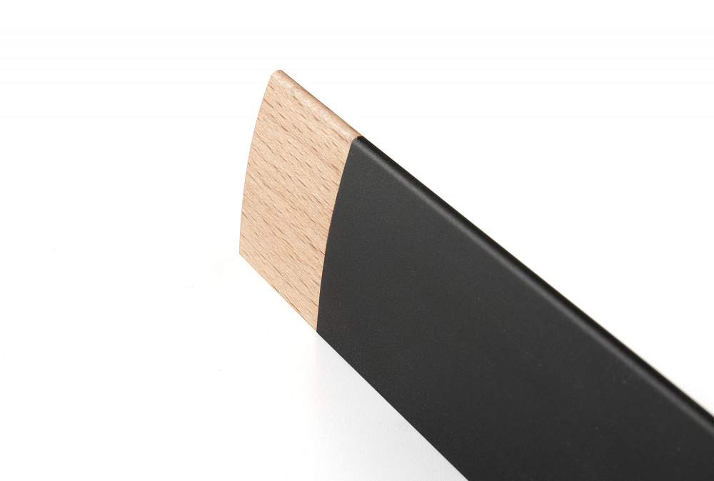 Мебельная ручка: алюминиевый профиль, вставки из массива дерева TETA NP260.160.BB от магазина ЛесКонПром.ру