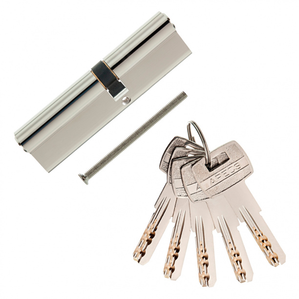 Цилиндр для замка APECS SM-110 50х60 мм ключ-ключ никель от магазина ЛесКонПром.ру
