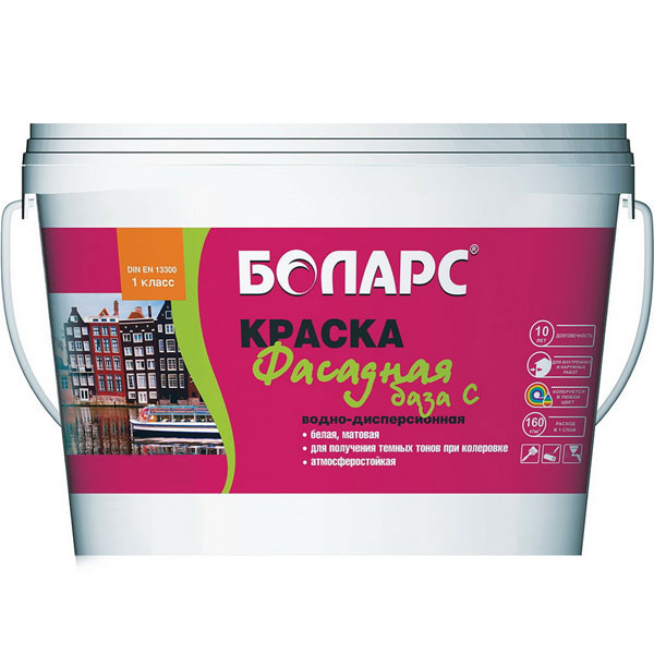 Краска фасадная Боларс База С, 21 кг от магазина ЛесКонПром.ру