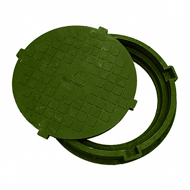 Люк полимерный садовый d560 мм до 3 тонн зелёный от магазина ЛесКонПром.ру