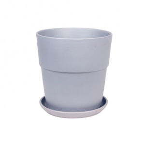 Горшок керамический Аллой конус серый d26 см h27 см 9,4 л