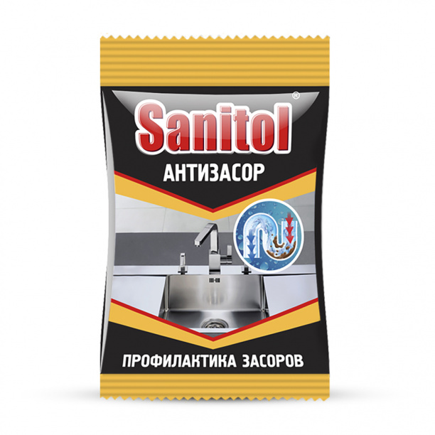 Средство для прочистки труб Sanitol 90 гр от магазина ЛесКонПром.ру