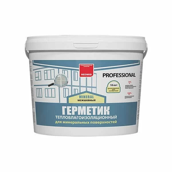 Герметик строительный NEOMID Mineral Professional серый 3 кг от магазина ЛесКонПром.ру