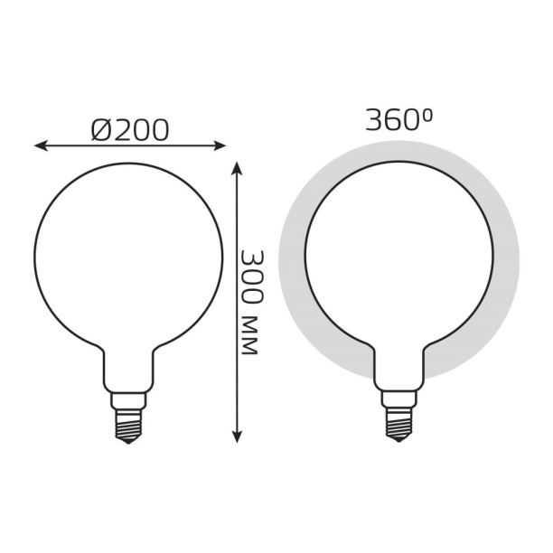 Светодиодная лампа Gauss Milky 14 Вт E27/G200 дневной свет от магазина ЛесКонПром.ру