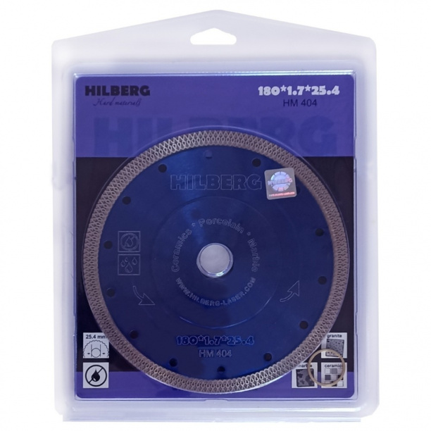 Алмазный диск турбо по керамограниту Hilberg Hard Materials 180x1,7x25,4 мм от магазина ЛесКонПром.ру