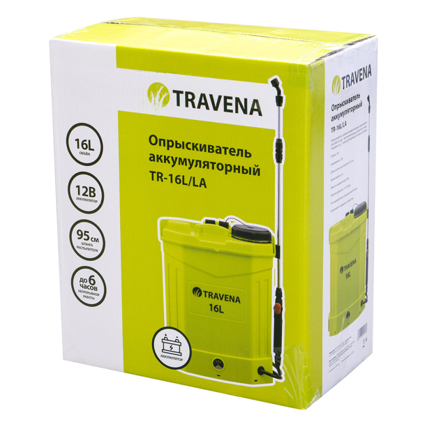 Опрыскиватель TRAVENA TR-16L/LA аккумуляторный ранцевый 16 л от магазина ЛесКонПром.ру