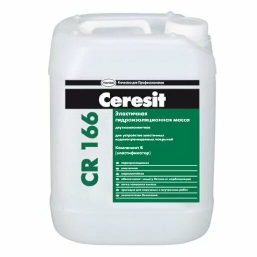 Гидроизоляционная эластичная масса Ceresit CR 166 компонент Б 10 кг от магазина ЛесКонПром.ру
