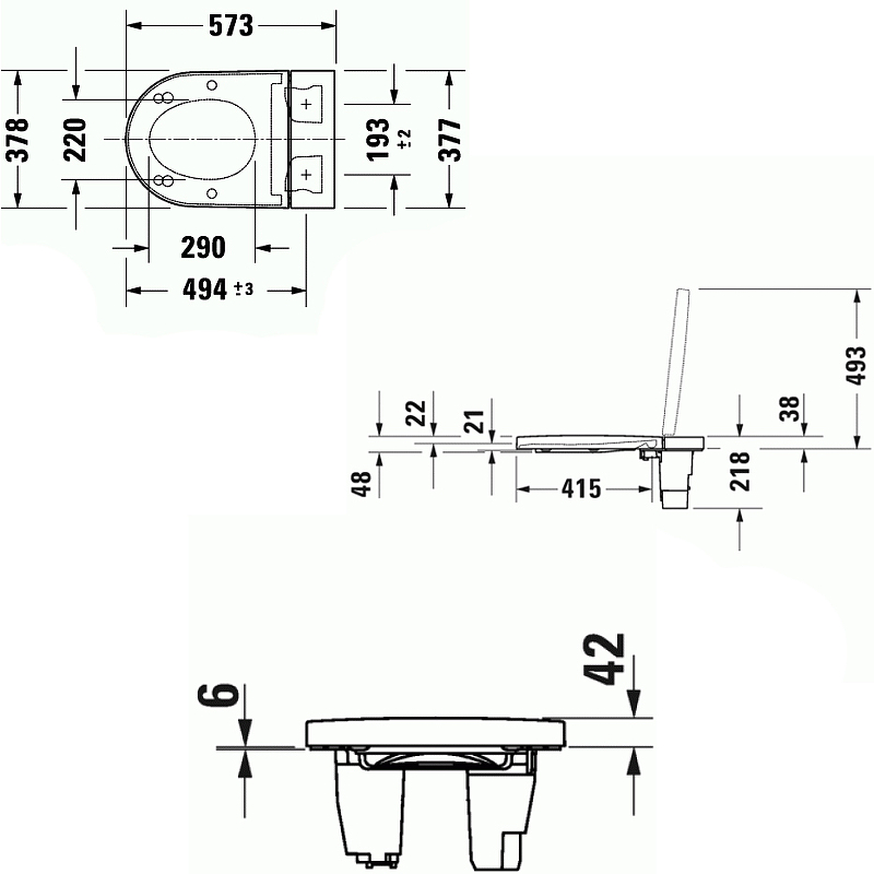 Сиденье для унитаза-биде Duravit SensoWash Starck f Lite 612001012000310 Белое с микролифтом от магазина ЛесКонПром.ру