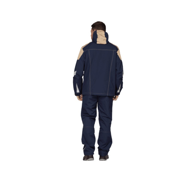Куртка-штормовка РЕСПЕКТ 88-92 рост 170-176 синий-бежевый от магазина ЛесКонПром.ру