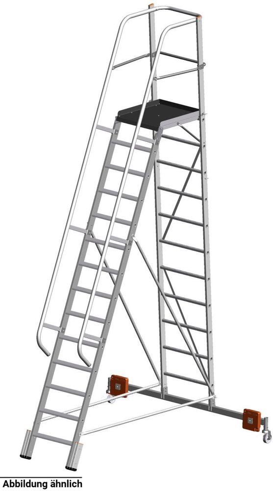 Односторонняя лестница с платформой VARIO KOMPAKT STABILO 10 ступеней KRAUSE арт.833358 от магазина ЛесКонПром.ру