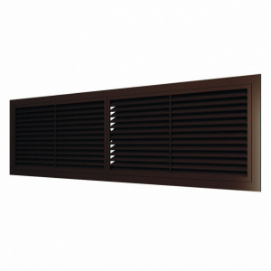 Вентиляционная решетка переточная АБС 455х133 мм коричневая ERA