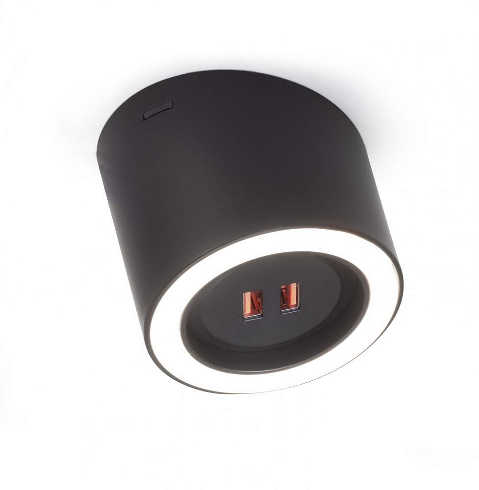 Светодиодный светильник с наклонной проекцией луча и двойным USB-разъемом UNIKA D-M USB F0260000040 от магазина ЛесКонПром.ру