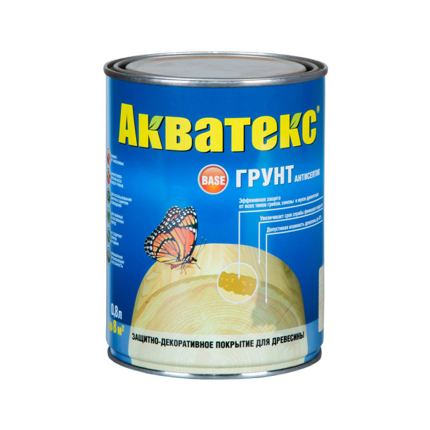 Грунтовка-антисептик Акватекс бесцветная 0,8 л от магазина ЛесКонПром.ру