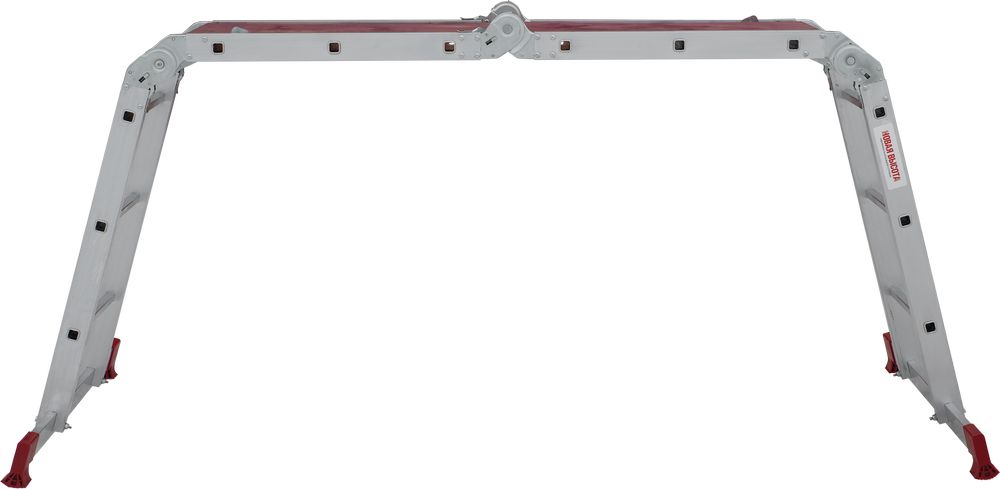 Алюминиевая четырехсекционная лестница-трансформер с помостом 340 мм NV2330 НОВАЯ ВЫСОТА 4Х3 арт.2330403 от магазина ЛесКонПром.ру
