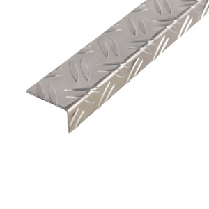 Уголок алюминиевый рифленый 43,5x23,5х1000 мм толщина 1,5 мм