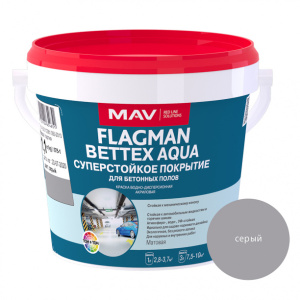 Эмаль для бетонных полов акриловая Flagman Bettex Aqua серая 1 л