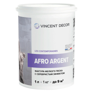 Покрытие декоративное Vincent Decor Afro Argent 1 л