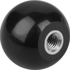 Шар пластиковый D20 с резьбой М8 черный