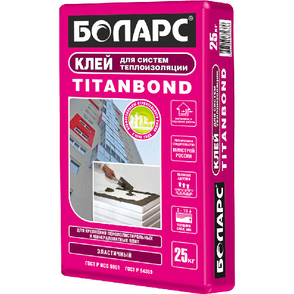 Клей для теплоизоляции БОЛАРС Titanbond, 25 кг от магазина ЛесКонПром.ру