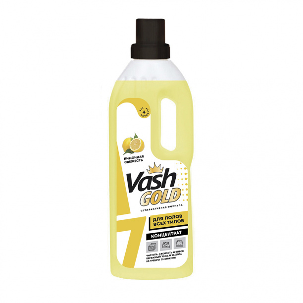 Средство для мытья полов Vash GOLD Лимонная свежесть 750 мл от магазина ЛесКонПром.ру