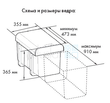 Система сортировки PRACTIKO 2 глубиной 500 мм, на ширину 600, размер - 510х474х230 мм, серый EKOTECH от магазина ЛесКонПром.ру