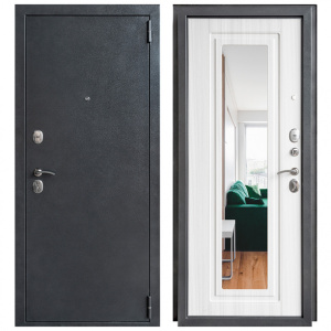 Дверь входная металлическая Анкона неон муар/белый софт 2050х860х90 мм левая