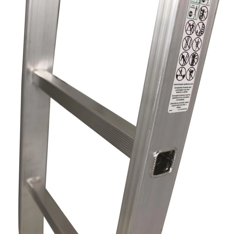 Лестница алюминиевая профессиональная односекционная KRAUSE STABILO 1х18 арт. 133151 от магазина ЛесКонПром.ру