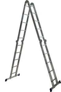 Алюминиевая четырехсекционная шарнирная лестница трансформер TL4055 АЛЮМЕТ